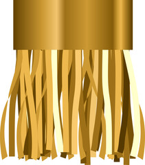 Imlek, Luxurious gold fringe curtain suitable for event decor, stage backdrop, or festive celebrations.