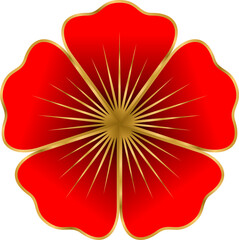 Imlek, Detailed illustration of a ginkgo biloba flower, suitable for botanical, educational, or health-related content.