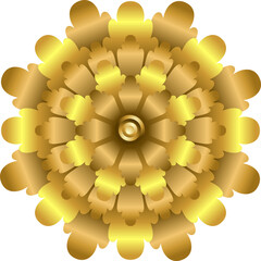 Imlek, Intricate gold flower design suitable for luxury branding, backgrounds, or decorative web elements.