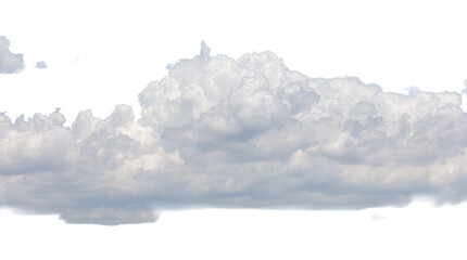 Fluffy white cumulus clouds drift across a beautiful bright blue sky on a clear summer day creating a stunning nature cloudscape in the open air atmosphere