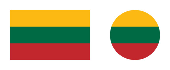 Vector illustration of lithuania flag