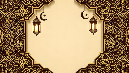 Elegant vintage gold floral frame background with ornate decoration for text and invitations