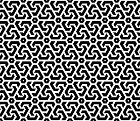 Abstract geometric pattern. A seamless vector background. White and black ornament. Graphic modern pattern. Simple lattice graphic design.