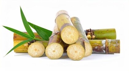 Fresh Sugar Cane Stalks.