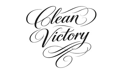 Victory calligraphy quote vector design for appreciation and congratulatory messages. Perfect for posters, banners, greetings, marketing promotions