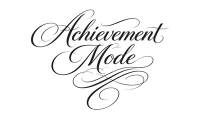 Achievement calligraphy quote vector design for appreciation and congratulatory messages. Perfect for posters, banners, greetings, marketing promotions