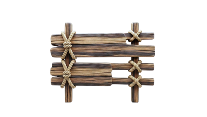 Rustic Wooden Signpost with Rope Details