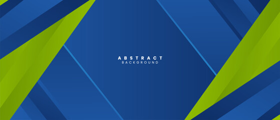 Blue and green geometric shapes abstract background geometry shine and layer element vector for presentation design. Suit for business, corporate, institution, party, festive, seminar, and talks.