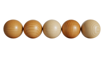 Wooden sphere ball. circle made of wood image isolated on transparent background