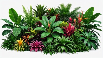 Tropical plants collection.