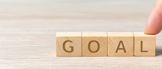 Setting achievable goals for personal growth home office inspirational concept minimalist environment close-up view