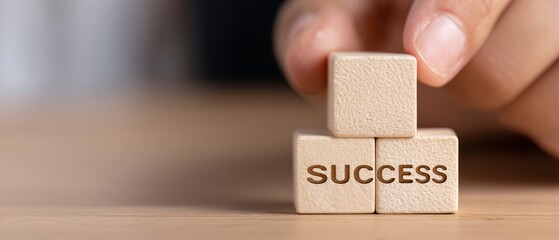 Achieving success a motivational event focused on business growth office environment inspirational concept