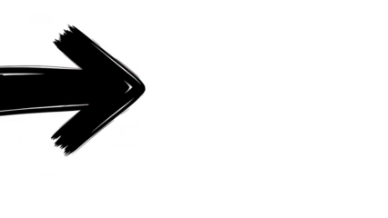 Black arrow pointing to the right on a transparent background symbol for direction or movement