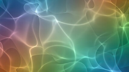 Ethereal, flowing, multicolored abstract with subtle light and shadow