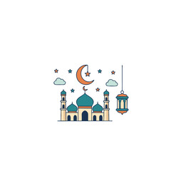Fototapeta premium vector illustration of a mosque