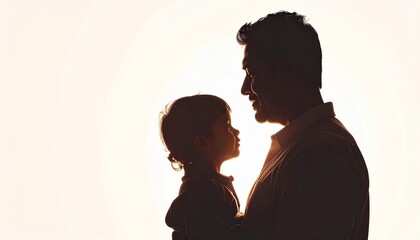 Silhouette of loving couple embracing closely.