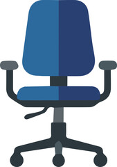 Illustration of a Blue Office Chair
