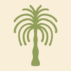 Palm tree logo, coconut tree logo, minimalist summer tropical logo