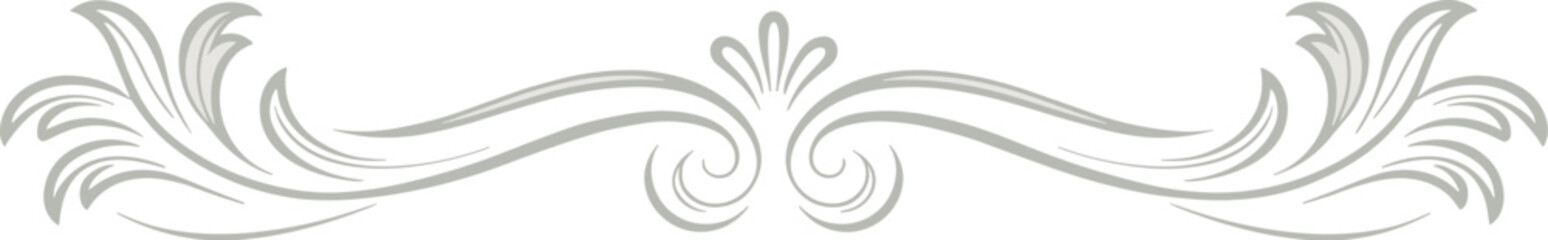 Elegant floral divider flourish design element vector illustration for wedding invitation card decoration ornamental frame border graphic design template website header creative project vintage style