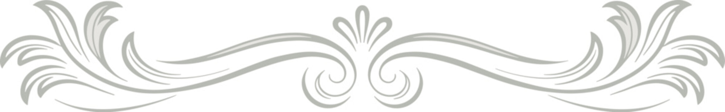 Elegant floral divider flourish design element vector illustration for wedding invitation card decoration ornamental frame border graphic design template website header creative project vintage style