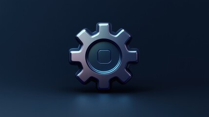 Obraz premium Gear Symbol of Precision: A single, meticulously crafted gear stands as a symbol of precision, efficiency, and the intricate workings of innovation.