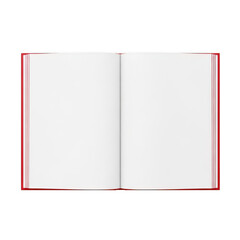 Open book pages isolated on transparent background