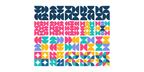 Fototapeta premium Colorful Geometric Pattern Decoration
