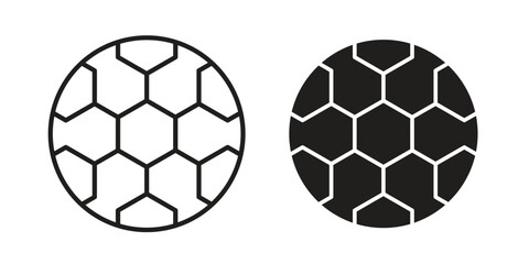 Obraz premium Football icons. Line Art Style Design Isolated On White