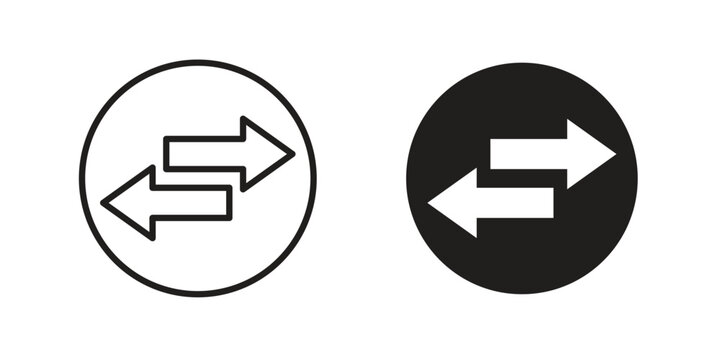 Transfer icon doodle set. editable outline stroke vector eps