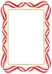 vertical frame and border with Austrian flag