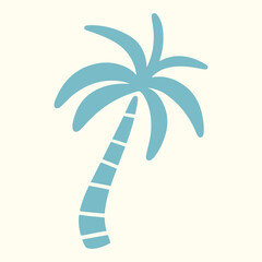Palm tree logo, coconut tree logo, minimalist summer tropical logo