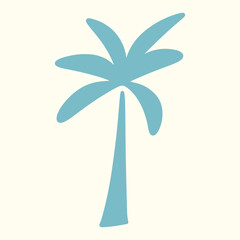 Palm tree logo, coconut tree logo, minimalist summer tropical logo
