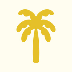 Palm tree logo, coconut tree logo, minimalist summer tropical logo