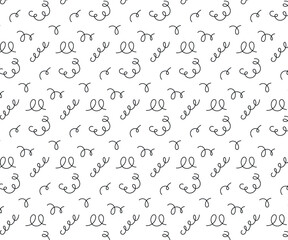 Simple doodle pattern. Isolated white background. Vector illustration