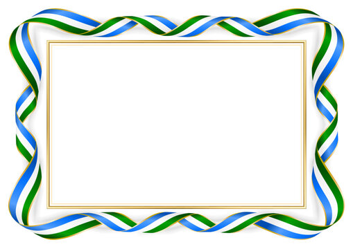 horizontal frame and border with Bashkir flag