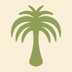 Palm tree logo, coconut tree logo, minimalist summer tropical logo