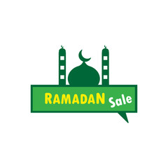 Ramadan sale tag discount vector illustration. Ramadan special offer