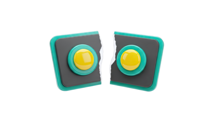 Broken Button Concept - Abstract Illustration