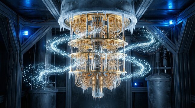 High-tech concept visualizing the next generation of computing power and complex data processing. - Powered by Adobe