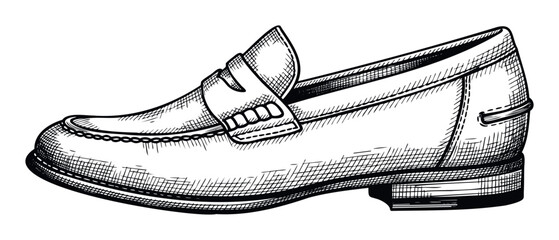 Classic mens leather loafer footwear, perfect for formal or business casual occasions, suitable for fashion advertisements, style guides, and apparel retail websites