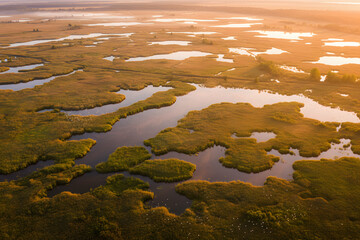 serene nature photo with conservation slogan promoting climate adaptation and protection