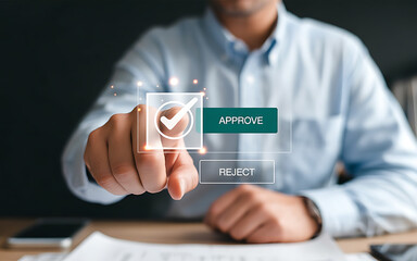 Man approving a decision