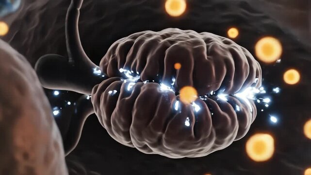 Cells become less responsive to insulin signals, glucose particles linger longer in the bloodstream, and lipid storage pathways increase. Mitochondrial ATP pulses look uneven