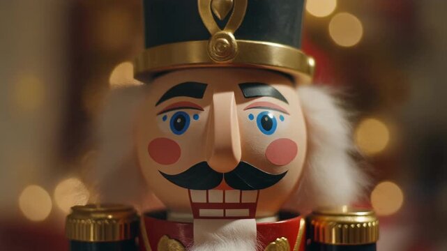 Nutcracker Figurine Close-up Christmas Decoration Holiday Cheer