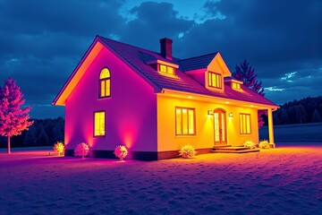 Exploring the Interface of Warm and Cool Colors in a Home: Revealing Thermal Contrasts with Advanced Imaging Techniques