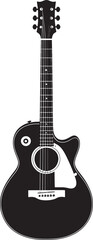 guitar stylish black acoustic with a pickguard for musical expression