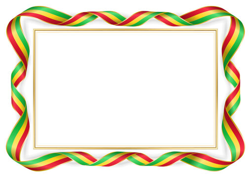 horizontal frame and border with Malian flag