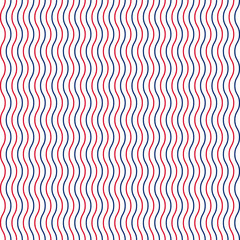 Seamless red blue wavy line pattern background vector illustration 