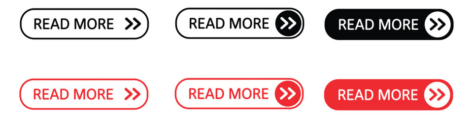 Fototapeta premium Read More button icon vector. expanding content, linking, detailed information symbol. vector illustration.