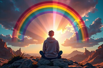 Alien Observer: Sitting on a Rainbow